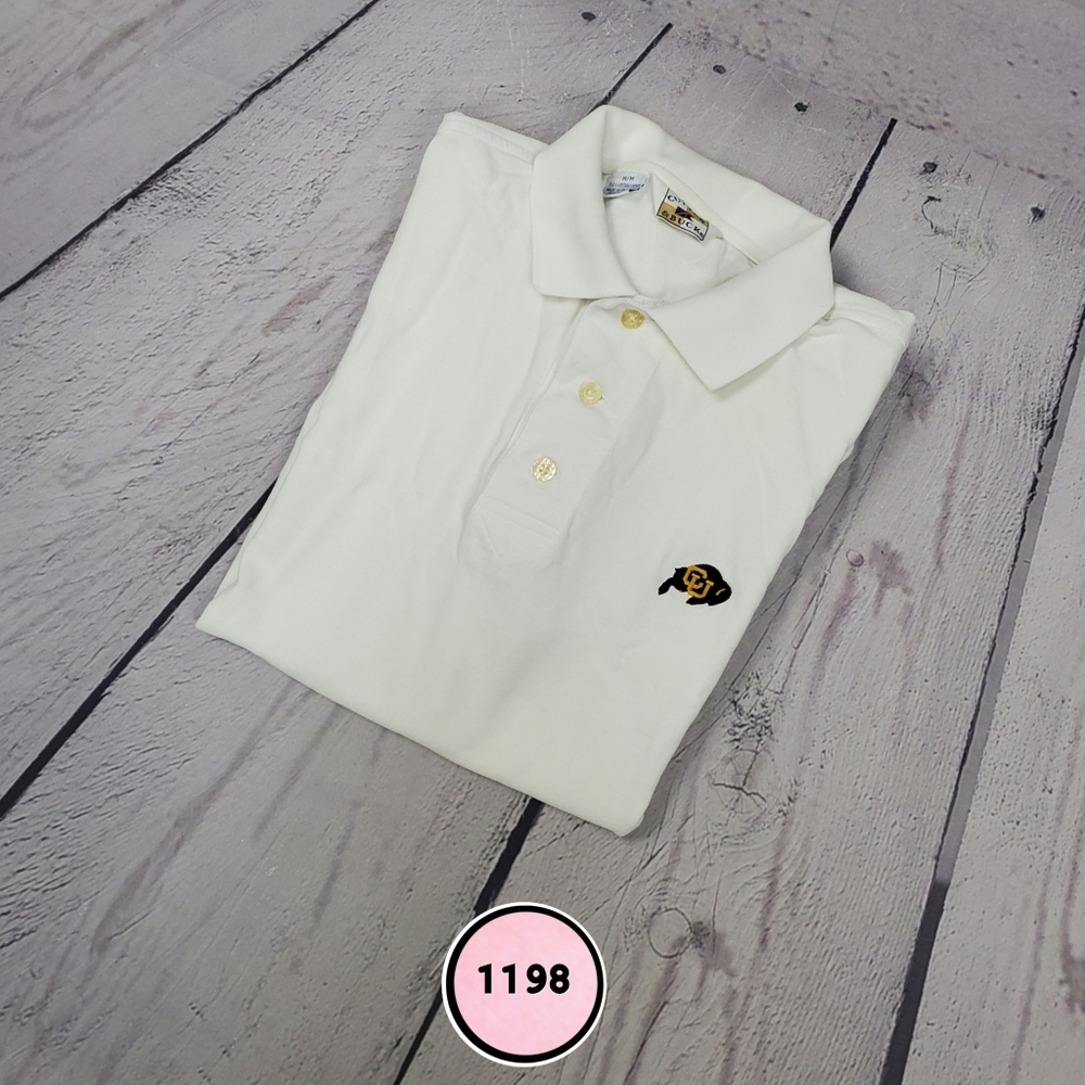 cutter & buck mens white medium polo shirt